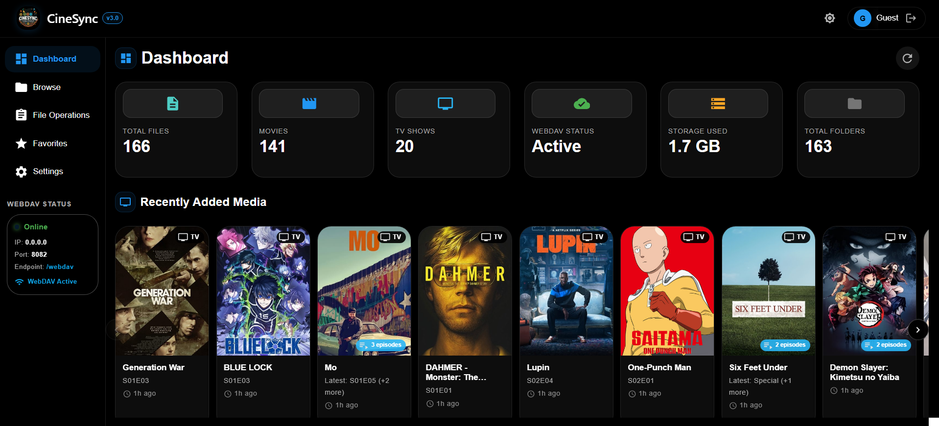CineSync Dashboard